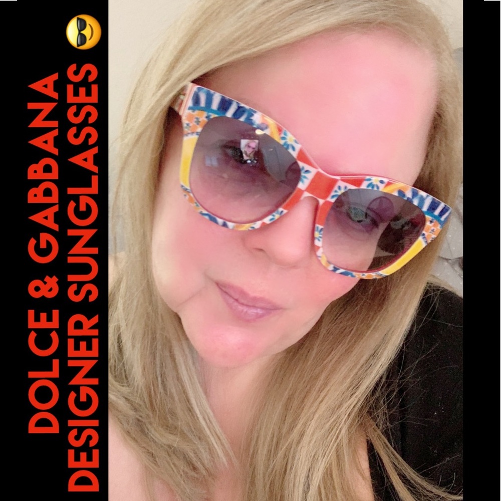 🎁🎅PRICE DOLCEGABBANA CATEYEFLORAL SUNGLASSES - Picture 6 of 7